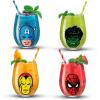 imageJoyJolt Marvel Heroes Stemless Drinking Glasses 19oz Superhero Cups ft Hulk Captain America Spiderman and Iron Man Avengers Glassware Set of 4 Marvel Gifts for Men and WomenMarvel Heroes
