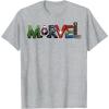 imageMarvel Avengers Character Text Portrait TShirtHeather Grey