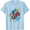 imageMarvel Avengers Family Vacation Trip Travel Sketch Art TShirtBaby Blue