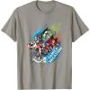 imageMarvel Avengers Family Vacation Trip Travel Sketch Art TShirtSlate Grey