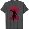 imageMarvel Avengers Game Black Widow Silhouette TShirtDark Heather Grey