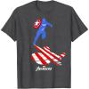 imageMarvel Avengers Game Captain America Silhouette TShirtDark Heather Grey
