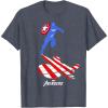 imageMarvel Avengers Game Captain America Silhouette TShirtHeather Blue