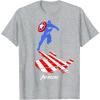 imageMarvel Avengers Game Captain America Silhouette TShirtHeather Grey