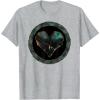 imageMarvel Iron Heart Metallic Heart Vintage Chest Emblem TShirtHeather Grey