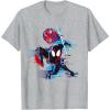 imageMarvel SpiderMan Across the SpiderVerse Miles Glitch TShirtHeather Grey