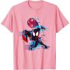 imageMarvel SpiderMan Across the SpiderVerse Miles Glitch TShirtPink