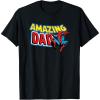 imageMarvel SpiderMan Amazing Dad Comic Book Fathers Day TShirtBlack