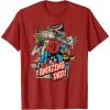 imageMarvel SpiderMan Amazing Dad Fathers Day TShirtCranberry Red
