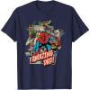 imageMarvel SpiderMan Amazing Dad Fathers Day TShirtNavy Blue