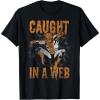 imageMarvel SpiderMan Caught In A Web Halloween Graphic TShirt TShirtBlack