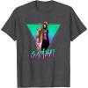 imageMarvel XMen Gambit Epic Neon 80s Style Retro Portrait TShirtDark Heather Grey