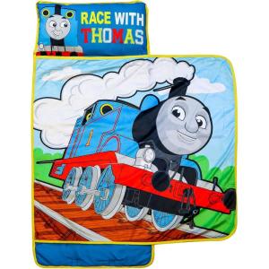 imageJay Franco Kids Nap Mat with Embedded Pillow ampamp Blanket  Soft 46quotx20quot Microfiber Sleeping Bag with Name Tag ampamp Handle for School Travel Sleepover Blue  Marvel ComicsMulti  Thomas