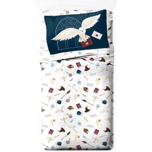 imageJay Franco Kids Sheet Set with Fitted Flat Sheets ampamp Pillow Cover  UltraSoft Bedding with Pillowcase for Room Decor White  Avengers 4 Piece QueenMulti  Harry Potter