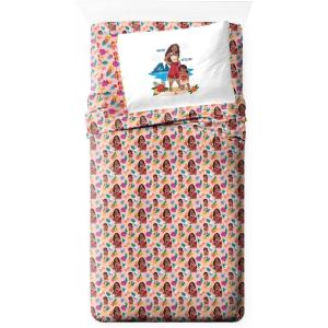 imageJay Franco Kids Sheet Set with Fitted Flat Sheets ampamp Pillow Cover  UltraSoft Bedding with Pillowcase for Room Decor White  Avengers 4 Piece QueenPink  Moana