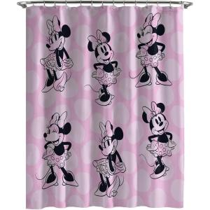 imageJay Franco Marvel Avengers Assembled Shower Curtain ampamp Easy Care Fabric Kids Bath Curtain Official Marvel ProductPink  Minnie Mouse
