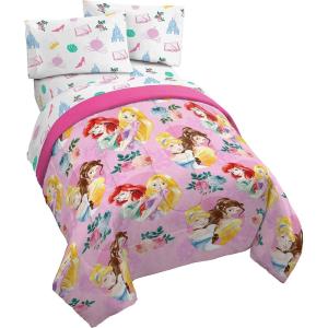 imageJay Franco Marvel Avengers Fighting Team 5 Piece Queen Bed Set  Includes Reversible Comforter ampamp Sheet Set Bedding  Super Soft Fade Resistant Microfiber Official Marvel ProductPink  Princess