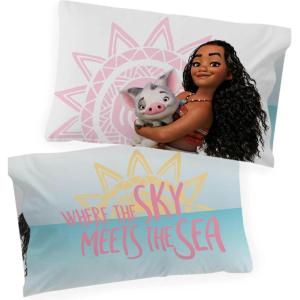 imageJay Franco Marvel Avengers Halo 2 Pack Pillowcase  DoubleSided Kids Super Soft Bedding Features Captain America Hulk Iron Man ampamp SpidermanMulti  Moana