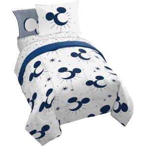 imageJay Franco Marvel Avengers Twin Size Comforter Set  5 Piece Bedding Includes Sheet Set ampamp Pillow Covers  Super Soft Cozy Bedding with Captain America Hulk Iron Man and ThorWhite  Mickey Mouse