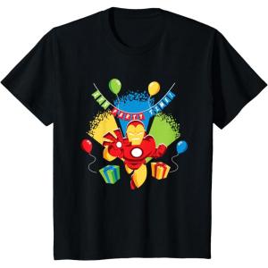 imageKids Marvel Iron Man Its Party Time Birthday TShirtBlack