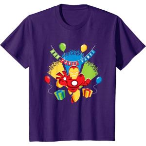 imageKids Marvel Iron Man Its Party Time Birthday TShirtPurple