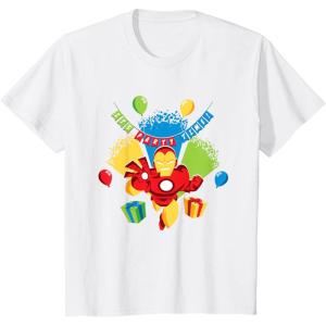 imageKids Marvel Iron Man Its Party Time Birthday TShirtWhite