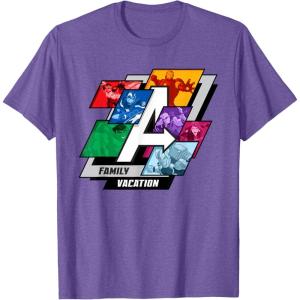 imageMarvel Avengers ALogo Family Vacation Trip Travel TShirtPurple Heather