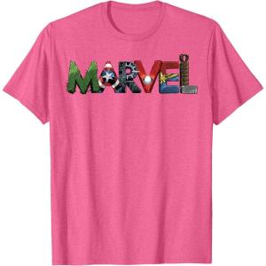 imageMarvel Avengers Character Text Portrait TShirtPink Heather