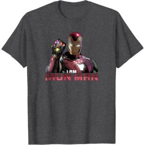 imageMarvel Avengers Endgame I am Iron Man TShirtDark Heather Grey