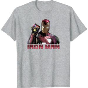 imageMarvel Avengers Endgame I am Iron Man TShirtHeather Grey