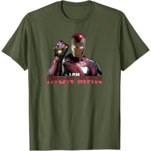 imageMarvel Avengers Endgame I am Iron Man TShirtOlive Green