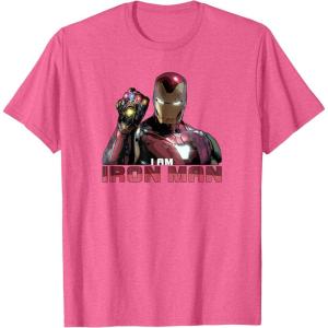 imageMarvel Avengers Endgame I am Iron Man TShirtPink Heather