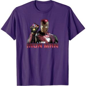 imageMarvel Avengers Endgame I am Iron Man TShirtPurple