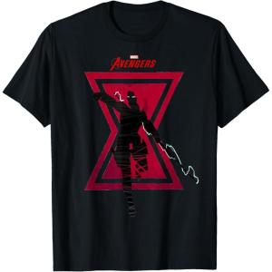 imageMarvel Avengers Game Black Widow Silhouette TShirtBlack