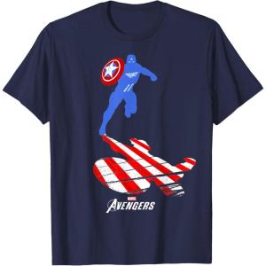 imageMarvel Avengers Game Captain America Silhouette TShirtNavy Blue