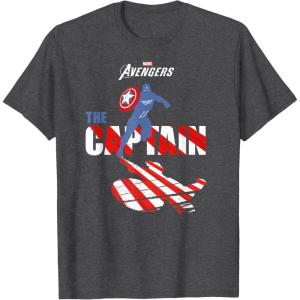 imageMarvel Avengers Game Captain America The Captain TShirtDark Heather Grey