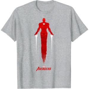 imageMarvel Avengers Game Iron Man Silhouette TShirtHeather Grey