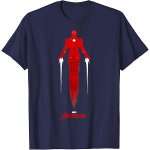 imageMarvel Avengers Game Iron Man Silhouette TShirtNavy Blue