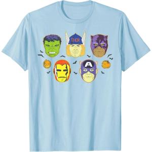 imageMarvel Avengers Halloween Retro Vintage Masks Costume TShirtBaby Blue