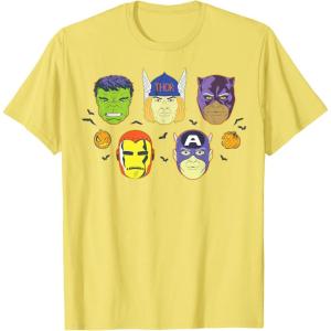 imageMarvel Avengers Halloween Retro Vintage Masks Costume TShirtLemon Yellow
