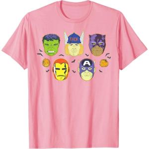 imageMarvel Avengers Halloween Retro Vintage Masks Costume TShirtPink