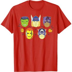 imageMarvel Avengers Halloween Retro Vintage Masks Costume TShirtRed
