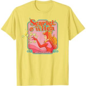 imageMarvel Avengers Scarlet Witch Wanda Hero Vibes Comic Retro TShirtLemon Yellow