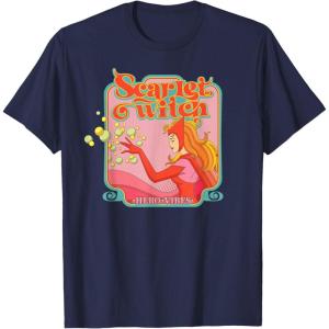 imageMarvel Avengers Scarlet Witch Wanda Hero Vibes Comic Retro TShirtNavy Blue
