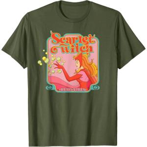imageMarvel Avengers Scarlet Witch Wanda Hero Vibes Comic Retro TShirtOlive Green