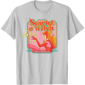 imageMarvel Avengers Scarlet Witch Wanda Hero Vibes Comic Retro TShirtSilver Grey