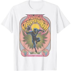 imageMarvel Black Panther Vintage 70s Poster Style TShirtWhite