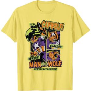 imageMarvel Captain America Halloween Werewolf Beware Capwolf TShirtLemon Yellow