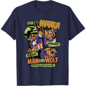 imageMarvel Captain America Halloween Werewolf Beware Capwolf TShirtNavy Blue