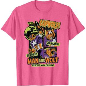 imageMarvel Captain America Halloween Werewolf Beware Capwolf TShirtPink Heather